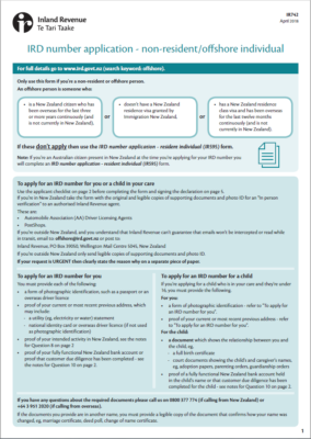 The IR742 form 