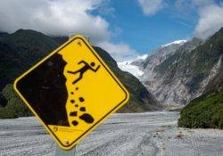 Fox Glacier sign at the view point