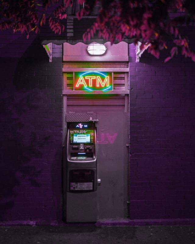 ATM with nice lights