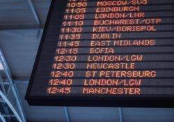 View on the flight times schedule