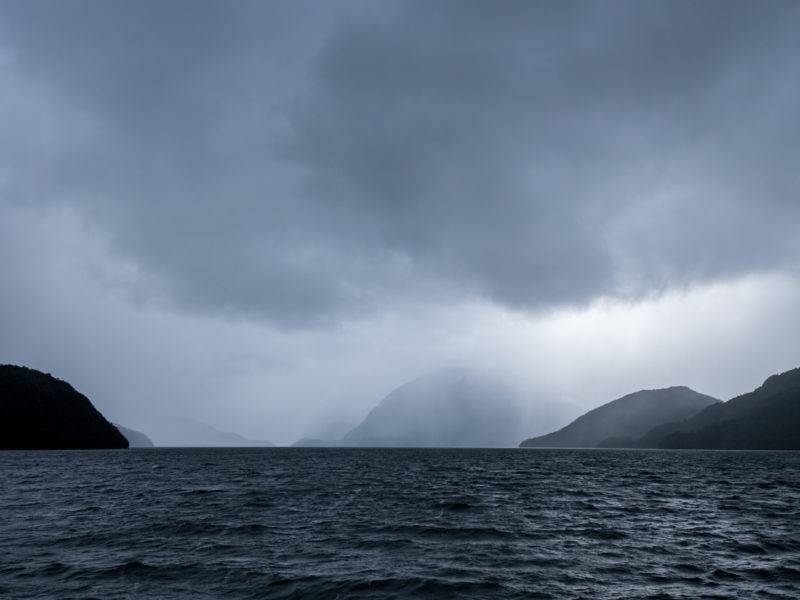 Doubtful sound in the rain