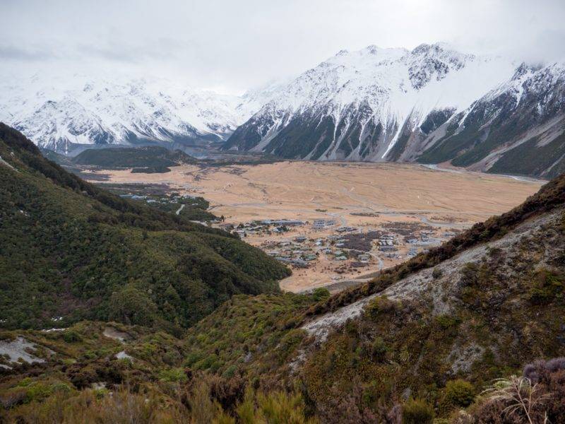 The view on Mount Cook Village