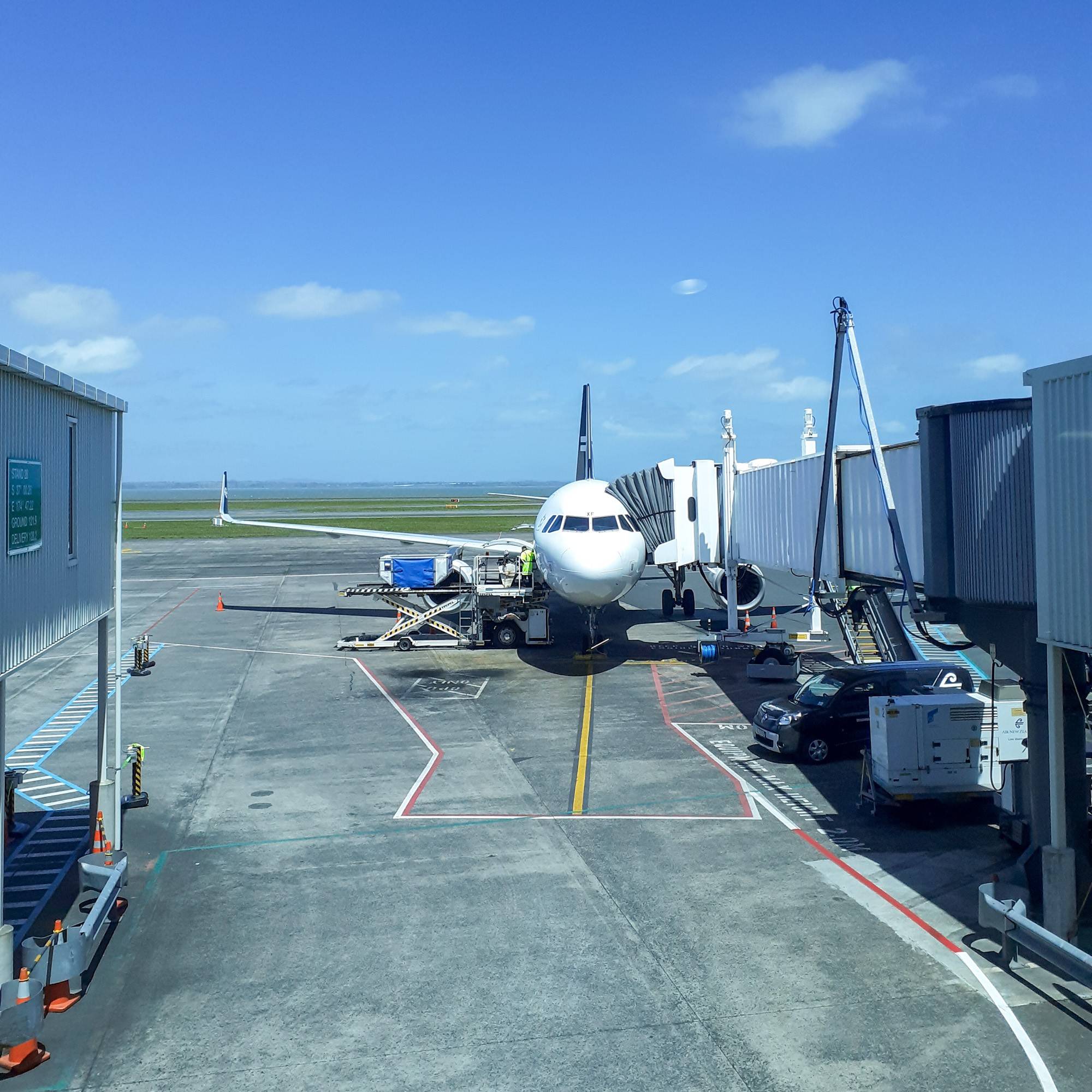 Plane at the Auckland Domestic Airport