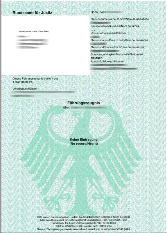 German Police Certificate