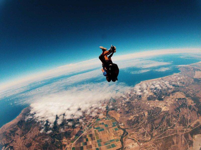 Enjoy the beautiful landscape during a skydive in New Zealand