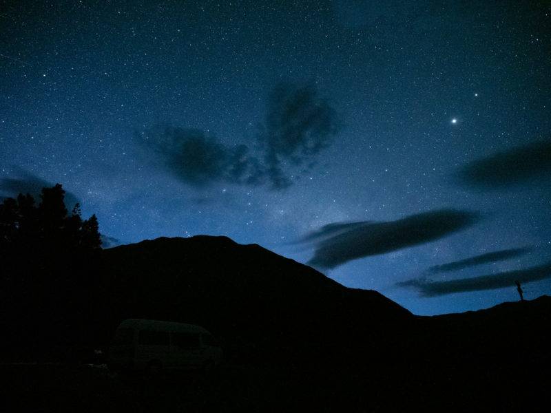 Night sky at the Harper Campsite